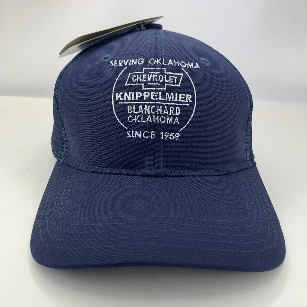 Knippelmier Chevrolet Hat Carhartt Blue Mesh Trucker OSFA Adjustable Snapback